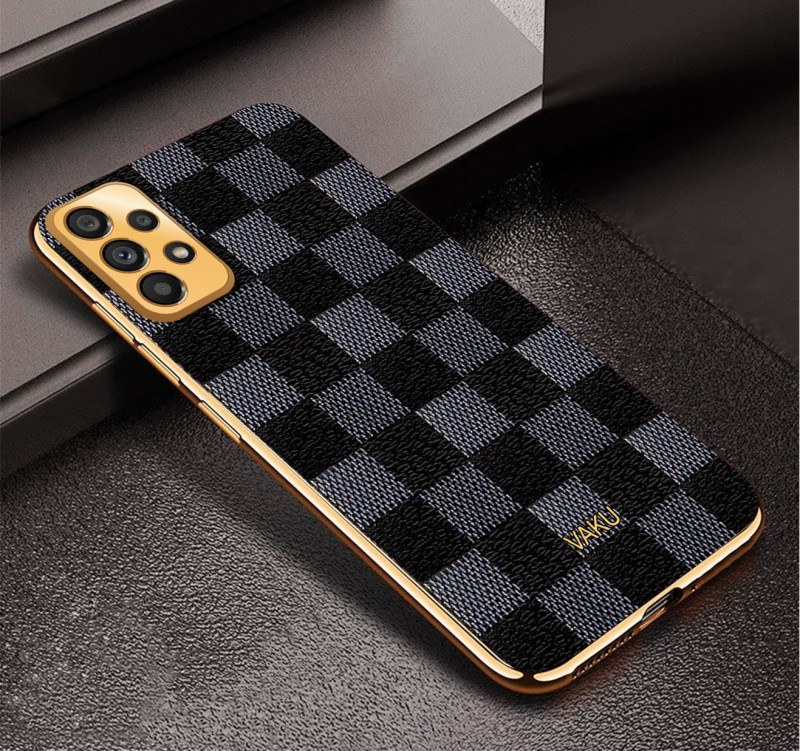 Vaku ® Samsung Galaxy A32 4G Cheron Leather Electroplated Soft TPU Back Cover