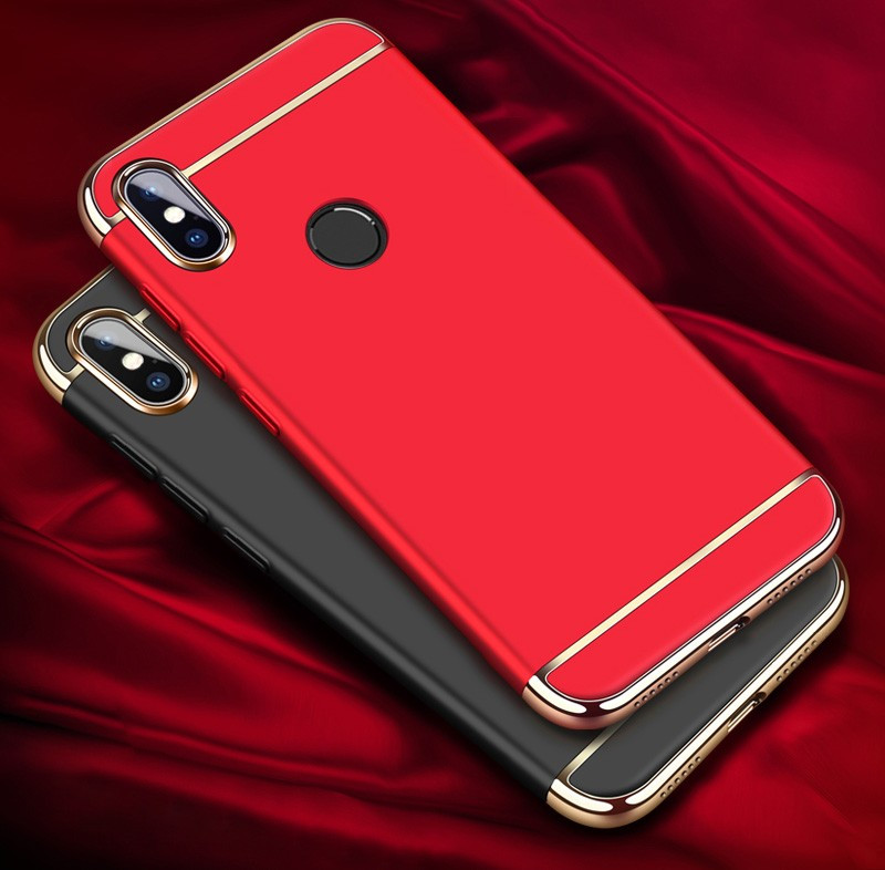 Vaku ® Xiaomi Redmi 6 Pro Ling Series Ultra-thin Metal Electroplating Splicing PC Back Cover