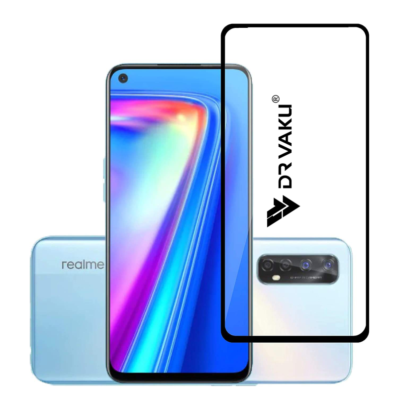 Dr. Vaku ® Oppo Realme 7 Full Edge-to-Edge Ultra-Strong Ultra-Clear Full Screen Tempered Glass- Black