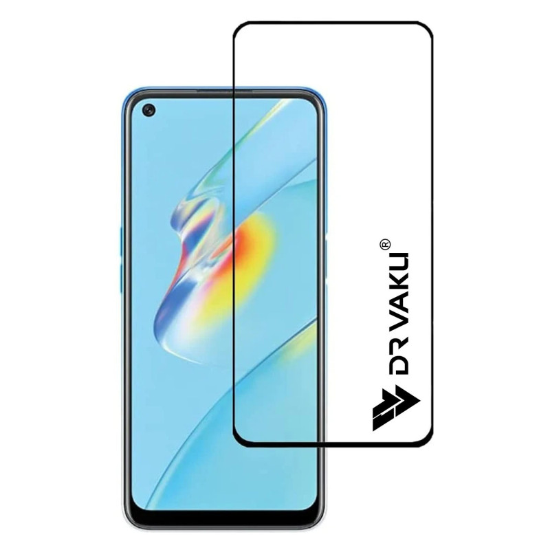 Dr. Vaku ® Oppo Realme 8 Pro Full Edge-to-Edge Ultra-Strong Ultra-Clear Full Screen Tempered Glass- Black
