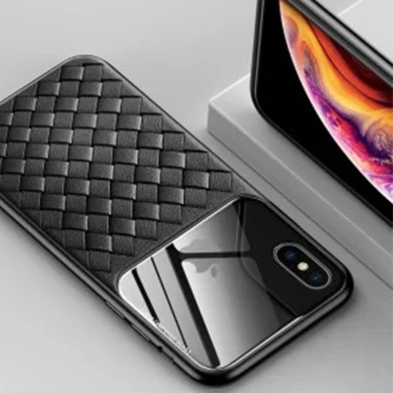 BASEUS ® Apple iPhone XS Max Weaving Glass Series Cross-Knitt Heat-Dissipation Edition Ultra-Thin TPU Back Cover
