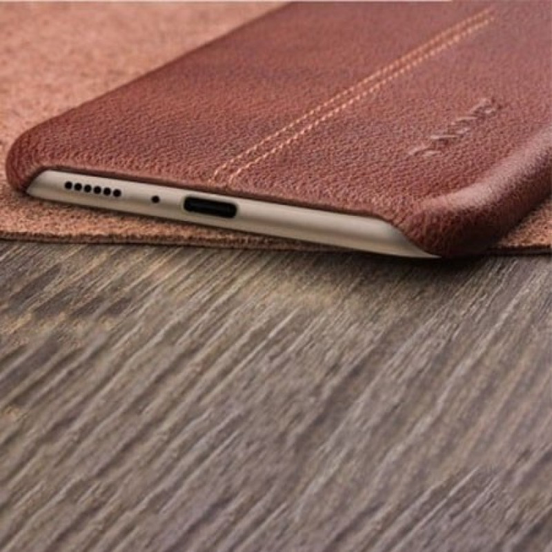 Vaku ® Vivo X21 Lexza Series Double Stitch Leather Shell with Metallic Camera Protection Back Cover