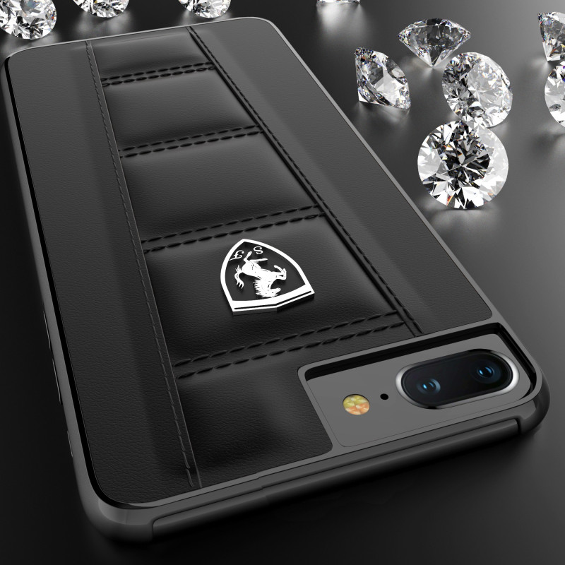 Ferrari ® Apple iPhone 7 Plus Official 458 Double Stitched Dual-Material PU Leather Back Cover