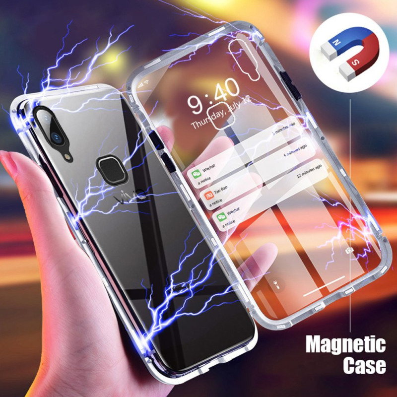 Vaku ® Vivo V9 Electronic Auto-Fit Magnetic Wireless Edition Aluminium Ultra-Thin CLUB Series Back Cover