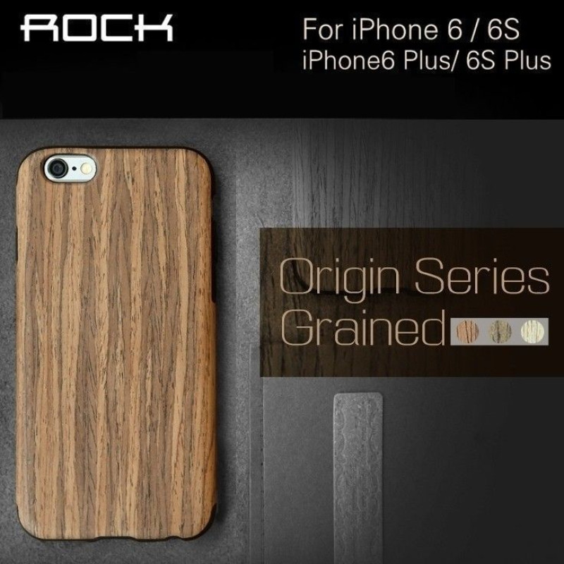 Rock ® Apple iPhone 6 / 6S Element Origin Natural Wood Grain Protection Series Soft / Silicon Case