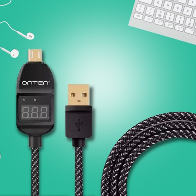 4FT ® Smart Digital LED Voltage/Current Display Apple Lightning Port Charging / Data Cable
