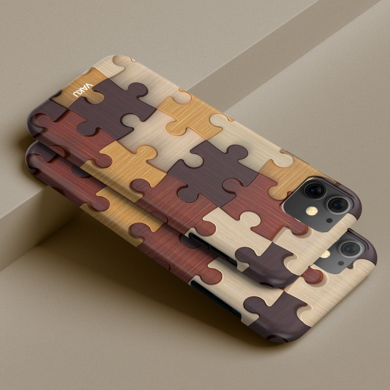 Vaku ® Apple iPhone 11 3D Wooden Puzzle Designer Print Back Cover
