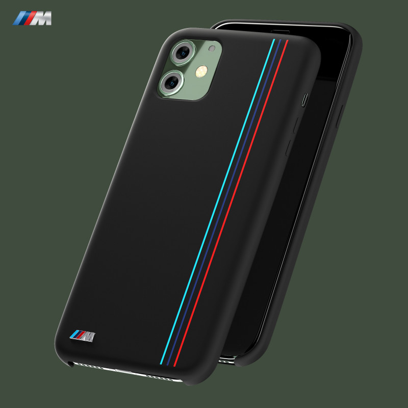 BMW Motorsports ® Apple iPhone 11 X4 M Competition Vertical Strip Pure Silicon Back Cover