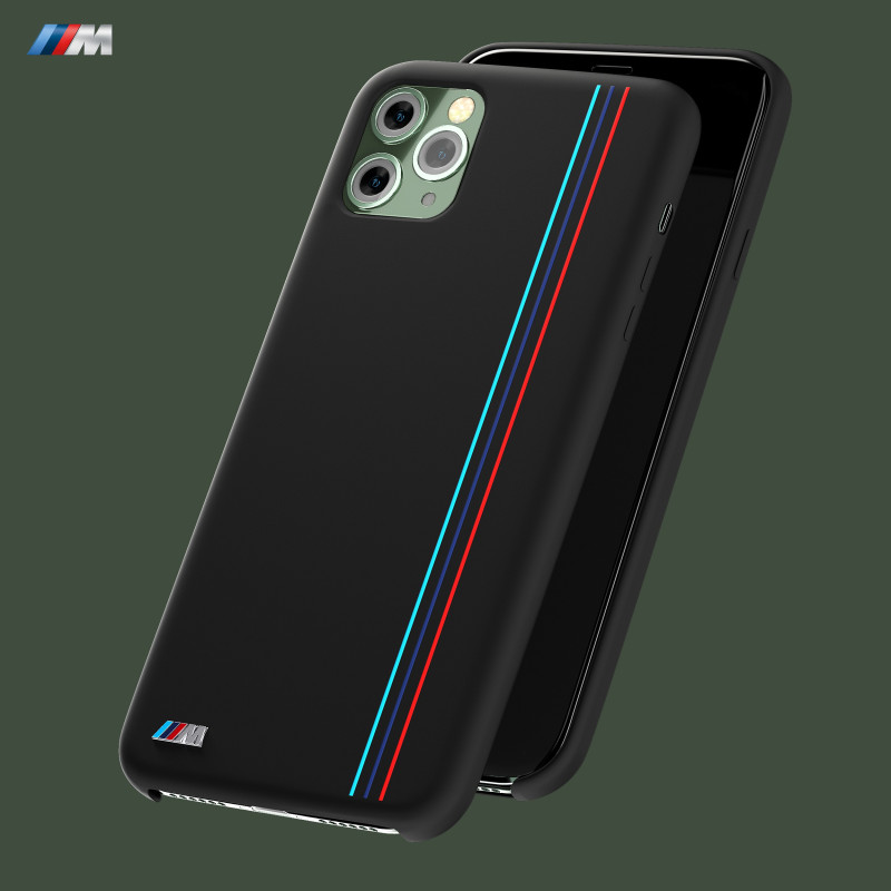 BMW Motorsports ® Apple iPhone 11 Pro X4 M Competition Vertical Strip Pure Silicon Back Cover