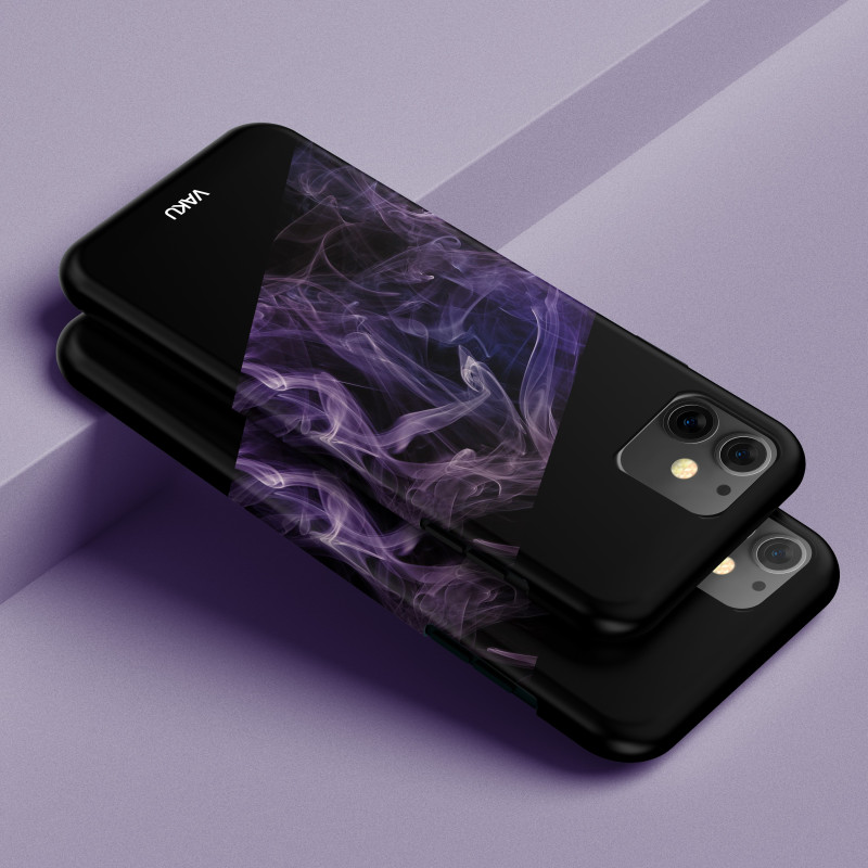 Vaku ® Apple iPhone 11 Purple Smoke Designer Print Back Cover