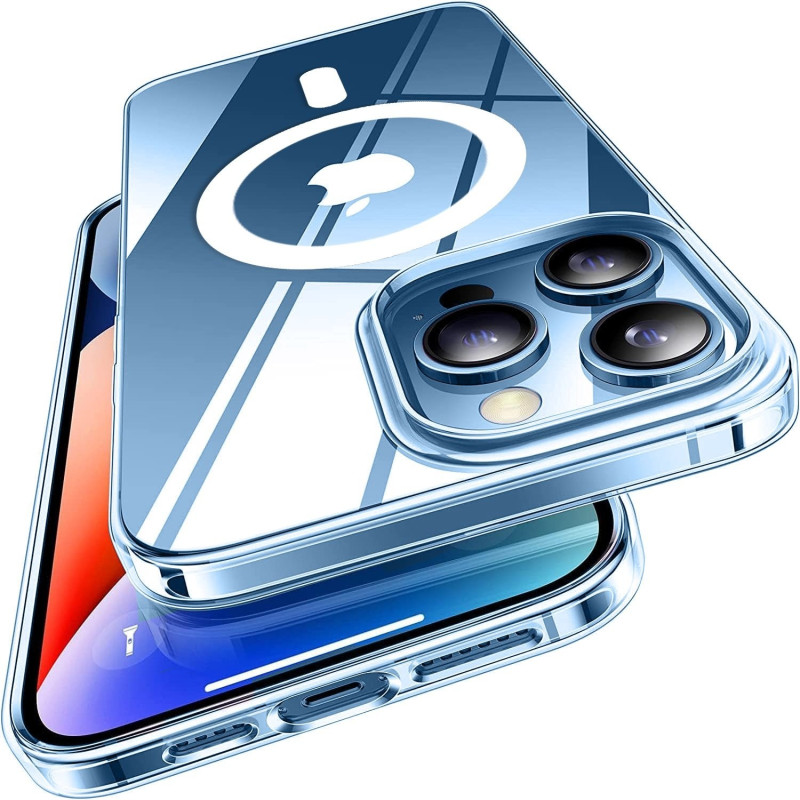 eller santé ® For Apple iPhone 13 Pro Max MagPro Clear Case [ Only Back Cover ]