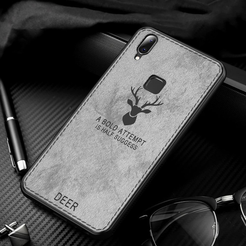 Vaku ® Xiaomi Redmi Note 7 / Note 7 Pro Succido Series Hand-Stitched Cotton Textile Ultra Soft-Feel Shock-proof Water-proof Back Cover