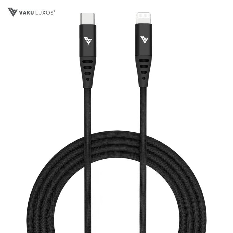 DR VAKU ® DuraTuff USB-C to Lightning Power Delivery MFi Certified Fast Charging Data Sync Cable for iPhone
