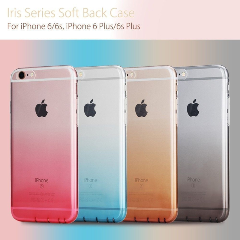 Rock ® Apple iPhone 6 / 6S Iris Dual Gradient Colour Finish with Full Transparent Display TPU Soft / Silicon Case