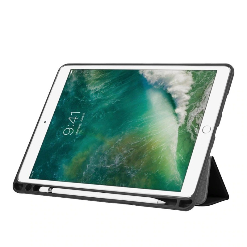 Vaku ® Apple iPad 9.7 Aniline Texture Series 360 Degree shock-proof Water-resistant Magnetic Stand Flip Cover with Pencil Holder