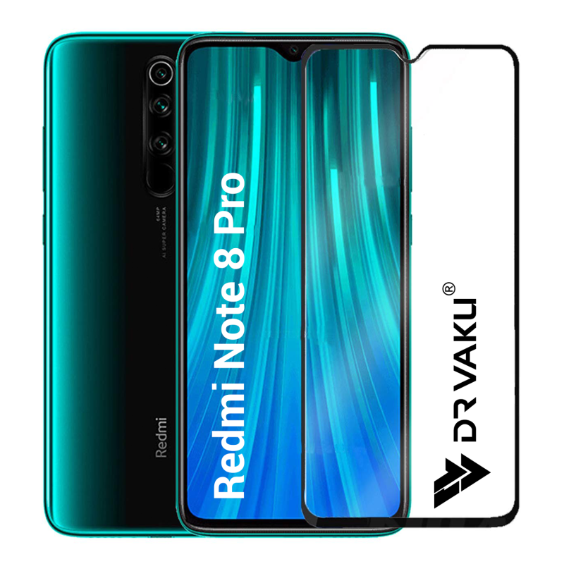 Dr. Vaku ® Redmi Note 8 Pro 5D Curved Edge Ultra-Strong Ultra-Clear Full Screen Tempered Glass- Transparent