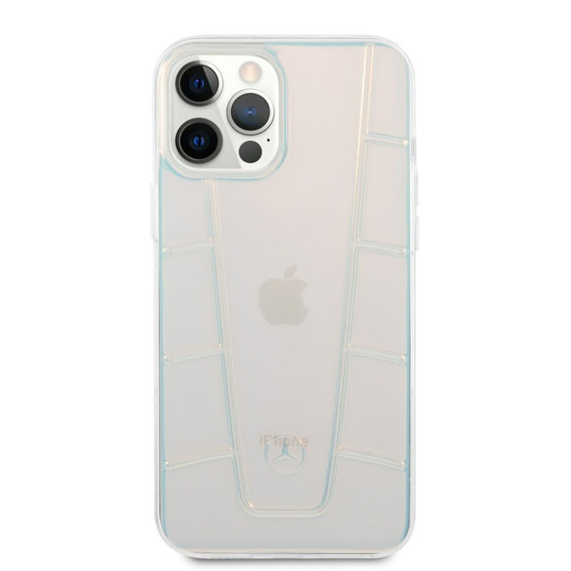 Mercedes Benz ® Apple iPhone 13 Carry Over Embossed 2 Transparent case - Iridescent