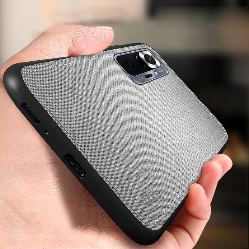 Vaku ® Redmi Note 10 Pro Luxico Series Hand-Stitched Cotton Textile Ultra Soft-Feel Shock-proof Water-proof Back Cover
