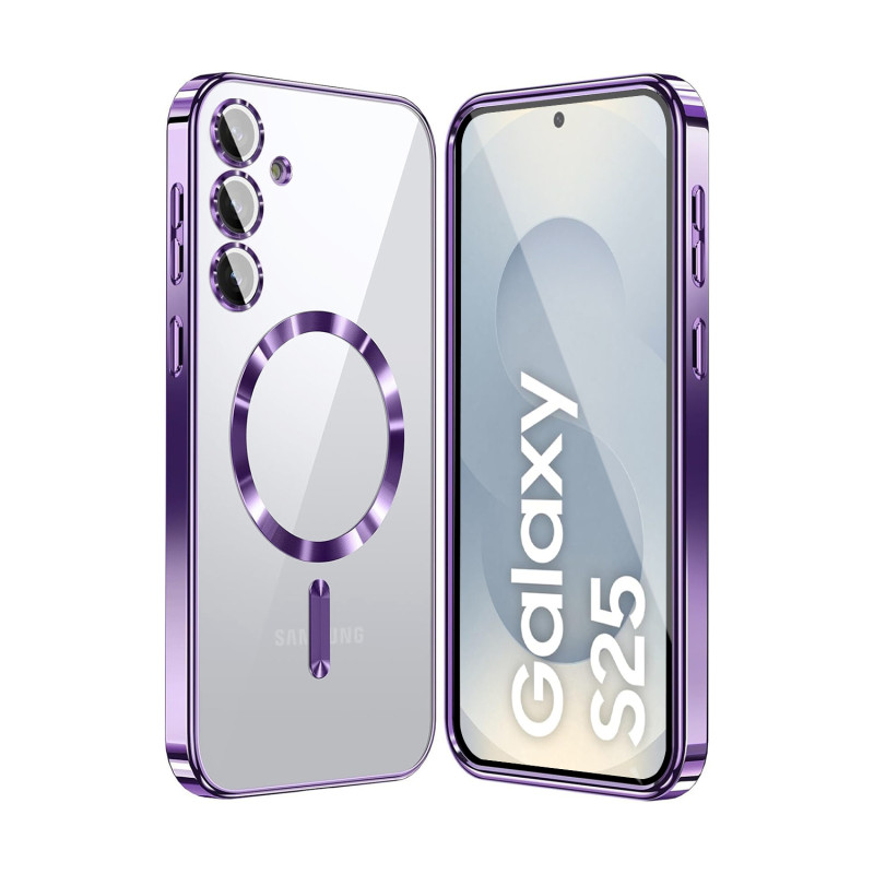 Vaku ® Samsung Galaxy S25 Luxury Electroplated Magnetic Magsafe Camera Protection TPU Back Cover Case