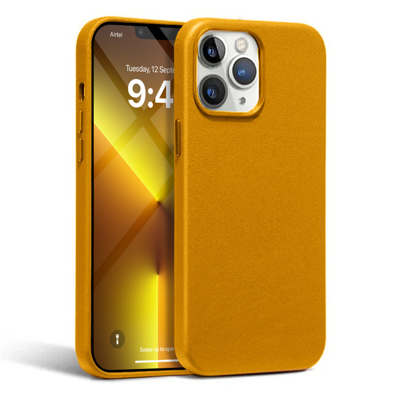 Vaku Luxos ® 2In1 Combo Apple iPhone 13 Pro Lexza Series Leather Grip Shockproof TPU Hybrid Back Cover with 3D Tempered Glass