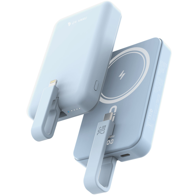 Vaku ® SyncFlow MagPro 10000mAh Magnetic Wireless Power Bank 15w Magsafe & 22.5w PD Type C Fast Charging for iPhone 16/15/14/13 Series iWatch & Airpods