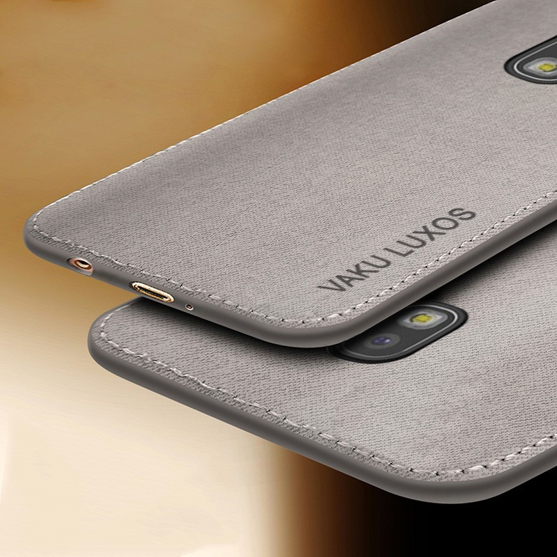 Vaku ® Samsung Galaxy J7 Pro Luxico Series Hand-Stitched Cotton Textile Ultra Soft-Feel Shock-proof Water-proof Back Cover