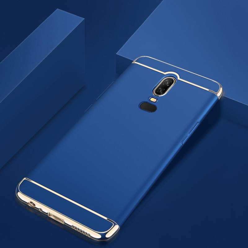 Vaku ® OnePlus 6 Ling Series Ultra-thin Metal Electroplating Splicing PC Back Cover