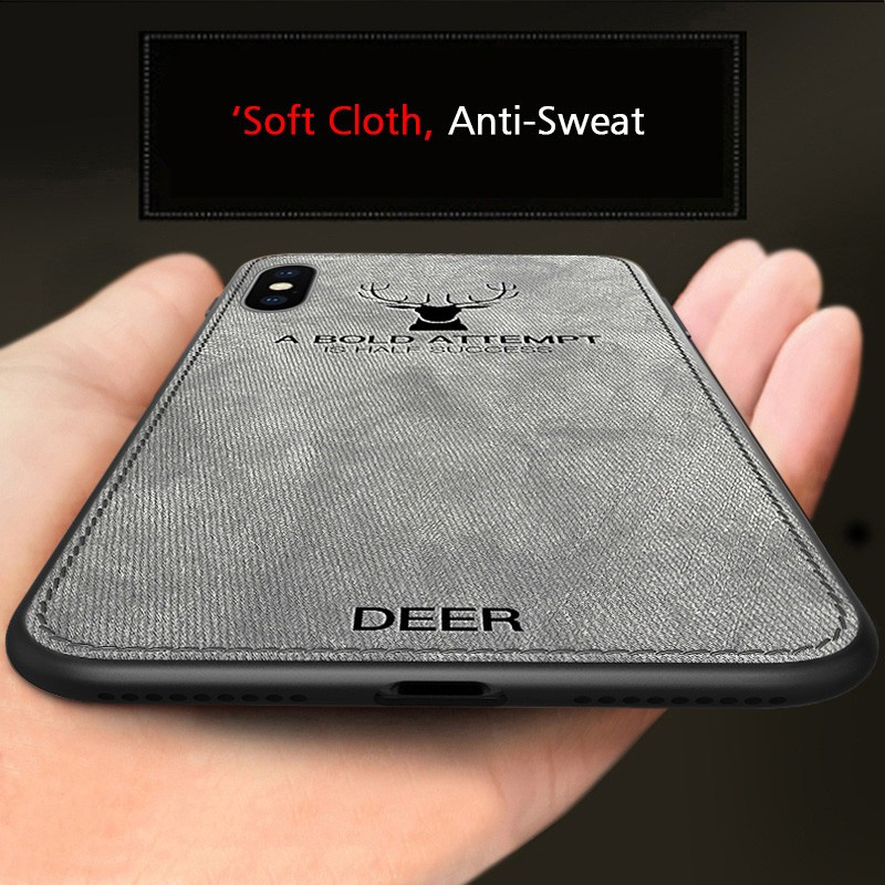 Vaku ® Apple iPhone XS Succido Series Hand-Stitched Cotton Textile Ultra Soft-Feel Shock-proof Water-proof Back Cover