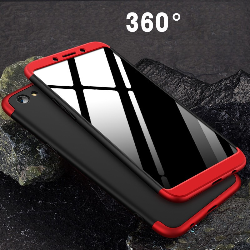 GKK ® Oppo A83 5-in-1 360 Series PC Case Dual-Colour Finish Ultra-thin Slim Front Case + Back Cover