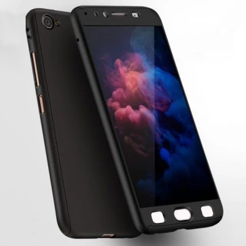 Vaku ® Vivo Y55 S 360 Full Protection Metallic Finish 3-in-1 Ultra-thin Slim Front Case + Tempered + Back Cover