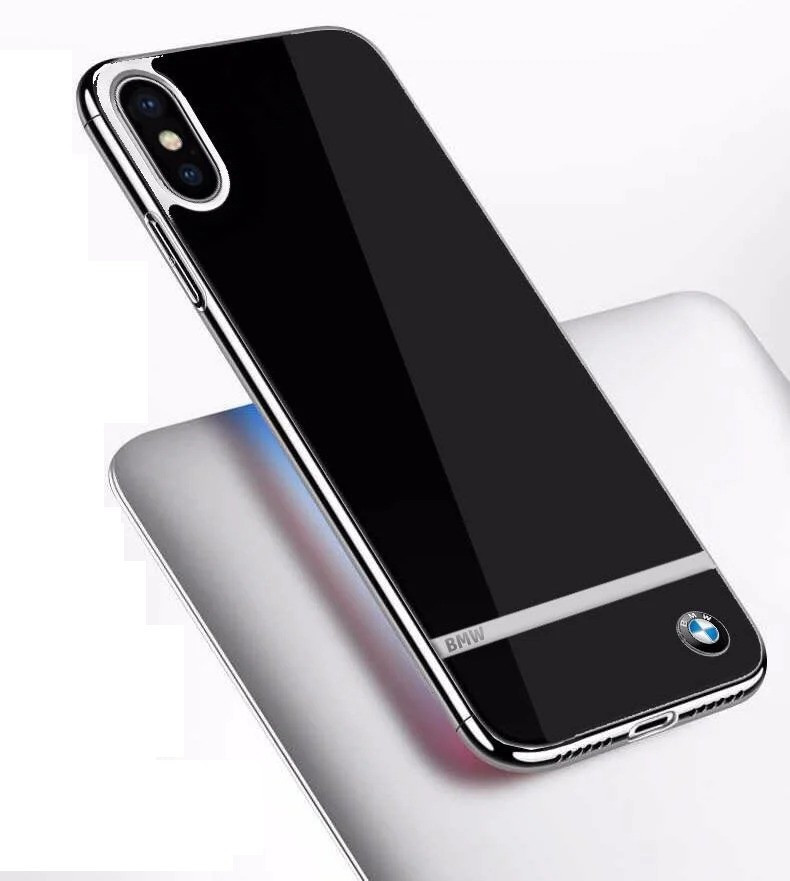  BMW ® Apple iPhone X Mirror Signature Shine Estuche rígido de metal electrochapado Cubierta trasera