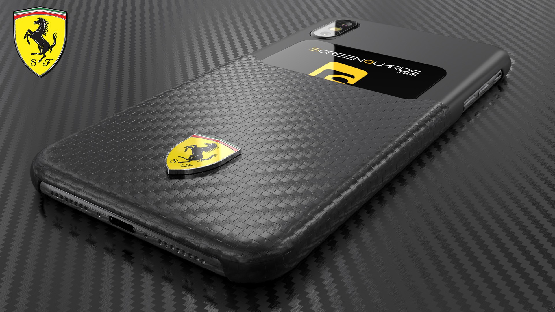 Ferrari Apple Iphone Xs Sp America Series Carbon Fibre Finish