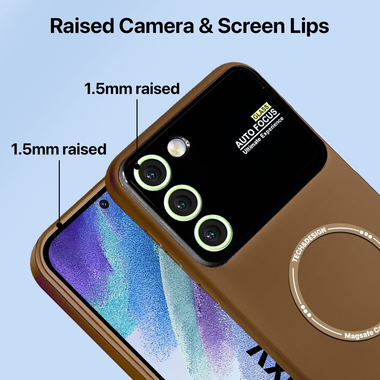 Vaku ® Samsung Galaxy S21 FE Silicon Polarized Texture Full Lens