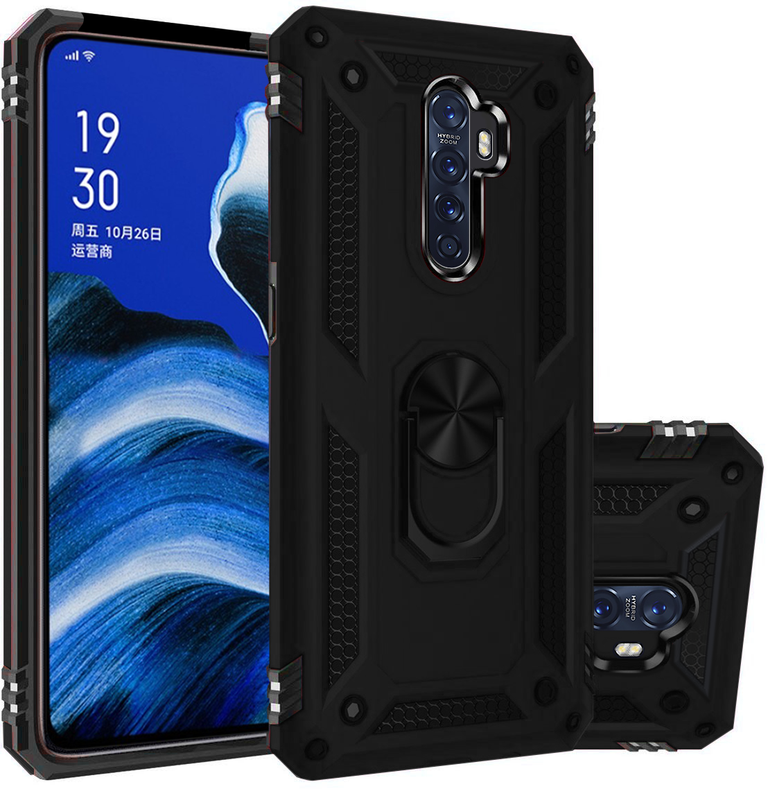 Buy Unistuff Back Case Cover for Oppo A17 with Magnetic Kickstand | Premium  Matte Finish | Camera Bump Protection | Rubberized Ring Cover - Night  Black, 78096 Online at Best Prices in India - JioMart.