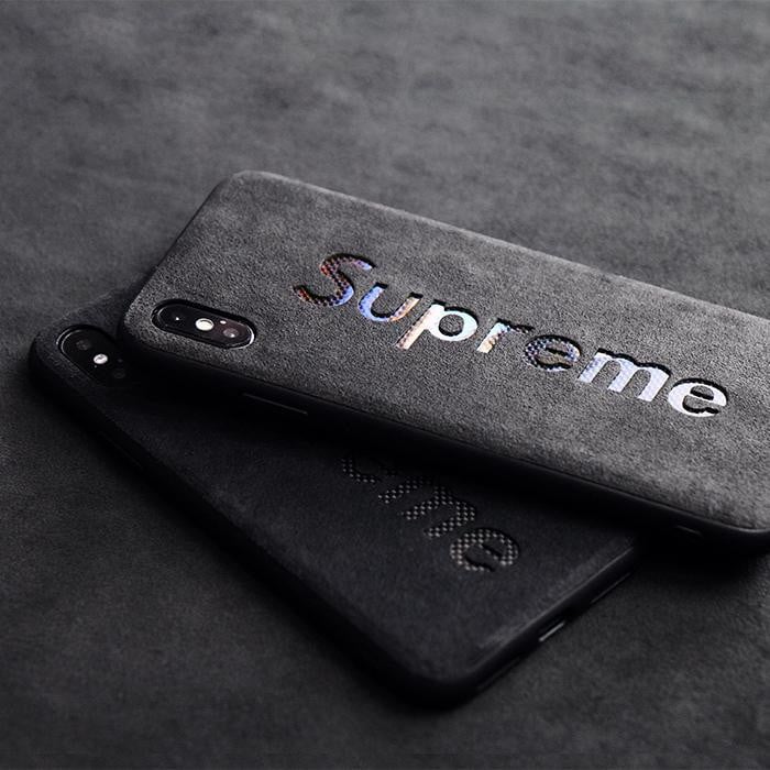 VAKU ® For Apple iPhone X / XS Alcantara Supreme Logo Back Cover - iPhone X  / XS - Apple - Mobile / Tablet - Luxurious Covers