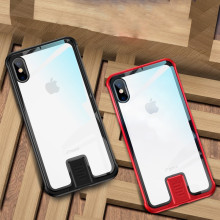 Vaku ® Apple iPhone XS Max Metal Slider Toughened Glass Finish Back Cover