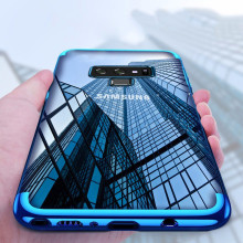 Vaku ® Samsung Galaxy Note 9 CAUSEWAY Series Electroplated Shine Bumper Finish Full-View Display + Ultra-thin Transparent Back Cover