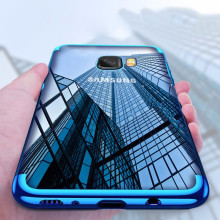 Vaku ® Samsung Galaxy C7 Pro CAUSEWAY Series Electroplated Shine Bumper Finish Full-View Display + Ultra-thin Transparent Back Cover
