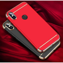 Vaku ® Xiaomi Redmi Note 6 Pro Ling Series Ultra-thin Metal Electroplating Splicing PC Back Cover