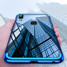 Vaku ® Vivo Y85 CAUSEWAY Series Electroplated Shine Bumper Finish Full-View Display + Ultra-thin Transparent Back Cover