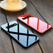 Vaku ® Samsung Galaxy S10 Club Series Ultra-Shine Luxurious Tempered Finish Silicone Frame Thin Back Cover