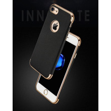Vaku ® Apple iPhone 6 Plus / 6S Plus Altrim Grained Leather Ultra-thin Metal Electroplating Splicing PC Back Cover
