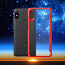 Vaku ® Xiaomi Redmi Note 5 Pro Defender Glassino Series Anti-Drop Silicone 4 Frames + Ultra-Thin Transparent Back Cover