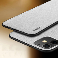 Vaku ® For Apple iPhone 11 Luxico Series Hand-Stitched Cotton Textile Ultra Soft-Feel Shock-proof Water-proof Back Cover