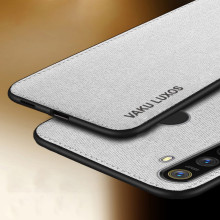 Vaku ® Oppo Realme 5 Luxico Series Hand-Stitched Cotton Textile Ultra Soft-Feel Shock-proof Water-proof Back Cover