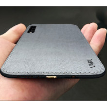 Vaku ® Samsung Galaxy A30S Luxico Series Hand-Stitched Cotton Textile Ultra Soft-Feel Shock-proof Water-proof Back Cover