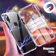 Vaku ® Vivo V9 Electronic Auto-Fit Magnetic Wireless Edition Aluminium Ultra-Thin CLUB Series Back Cover
