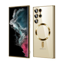 Vaku ® Samsung Galaxy S22 Ultra Luxury Electroplated Magnetic Magsafe Camera Protection TPU Back Cover Case
