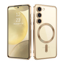 Vaku ® Samsung Galaxy S23 Luxury Electroplated Magnetic Magsafe Camera Protection TPU Back Cover Case