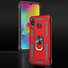 Vaku ® Samsung Galaxy A30 / A20 Hawk Ring Shock Proof Cover with Inbuilt Kickstand